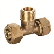 Té de réduction de compression mâle